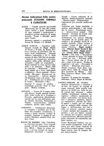 Rivista di idroclimatologia, talassologia e terapia fisica organo ufficiale dell'Associazione medica italiana di idroclimatologia talassologia e terapia fisica