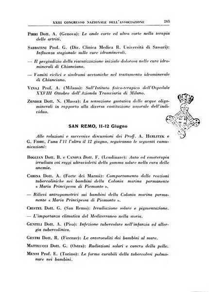 Rivista di idroclimatologia, talassologia e terapia fisica organo ufficiale dell'Associazione medica italiana di idroclimatologia talassologia e terapia fisica