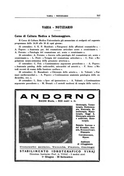 Rivista di idroclimatologia, talassologia e terapia fisica organo ufficiale dell'Associazione medica italiana di idroclimatologia talassologia e terapia fisica