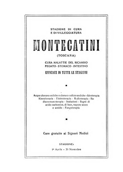 Rivista di idroclimatologia, talassologia e terapia fisica organo ufficiale dell'Associazione medica italiana di idroclimatologia talassologia e terapia fisica