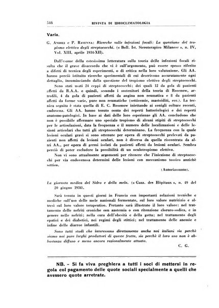 Rivista di idroclimatologia, talassologia e terapia fisica organo ufficiale dell'Associazione medica italiana di idroclimatologia talassologia e terapia fisica