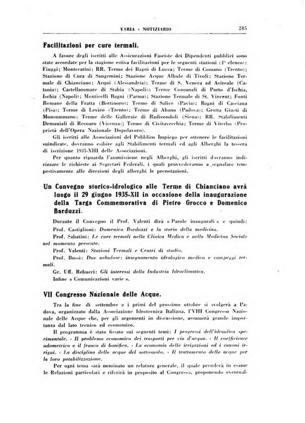 Rivista di idroclimatologia, talassologia e terapia fisica organo ufficiale dell'Associazione medica italiana di idroclimatologia talassologia e terapia fisica