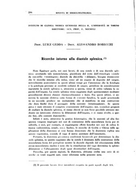 Rivista di idroclimatologia, talassologia e terapia fisica organo ufficiale dell'Associazione medica italiana di idroclimatologia talassologia e terapia fisica