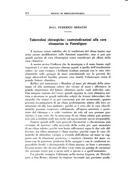 Rivista di idroclimatologia, talassologia e terapia fisica organo ufficiale dell'Associazione medica italiana di idroclimatologia talassologia e terapia fisica