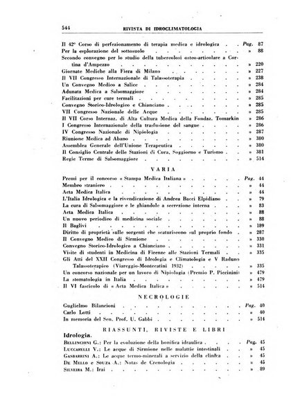 Rivista di idroclimatologia, talassologia e terapia fisica organo ufficiale dell'Associazione medica italiana di idroclimatologia talassologia e terapia fisica