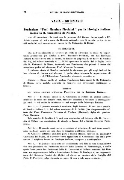 Rivista di idroclimatologia, talassologia e terapia fisica organo ufficiale dell'Associazione medica italiana di idroclimatologia talassologia e terapia fisica