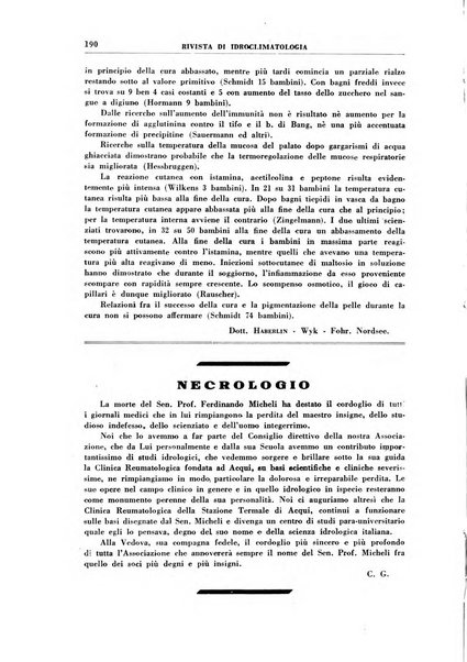 Rivista di idroclimatologia, talassologia e terapia fisica organo ufficiale dell'Associazione medica italiana di idroclimatologia talassologia e terapia fisica