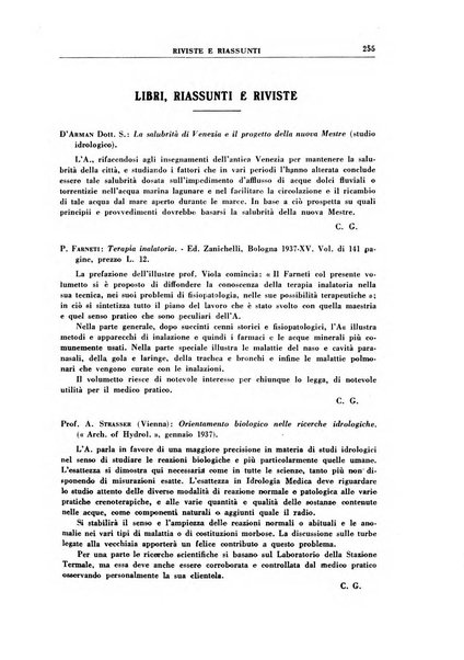 Rivista di idroclimatologia, talassologia e terapia fisica organo ufficiale dell'Associazione medica italiana di idroclimatologia talassologia e terapia fisica