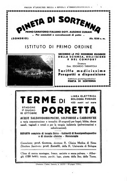 Rivista di idroclimatologia, talassologia e terapia fisica organo ufficiale dell'Associazione medica italiana di idroclimatologia talassologia e terapia fisica