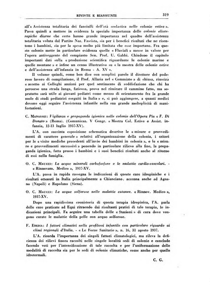 Rivista di idroclimatologia, talassologia e terapia fisica organo ufficiale dell'Associazione medica italiana di idroclimatologia talassologia e terapia fisica