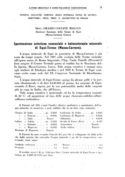 Rivista di idroclimatologia, talassologia e terapia fisica organo ufficiale dell'Associazione medica italiana di idroclimatologia talassologia e terapia fisica