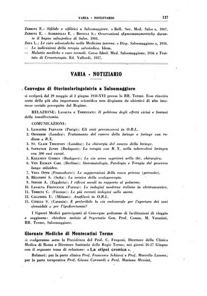 Rivista di idroclimatologia, talassologia e terapia fisica organo ufficiale dell'Associazione medica italiana di idroclimatologia talassologia e terapia fisica