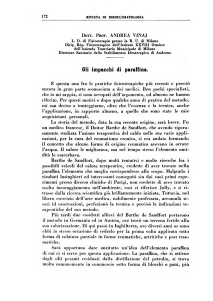 Rivista di idroclimatologia, talassologia e terapia fisica organo ufficiale dell'Associazione medica italiana di idroclimatologia talassologia e terapia fisica