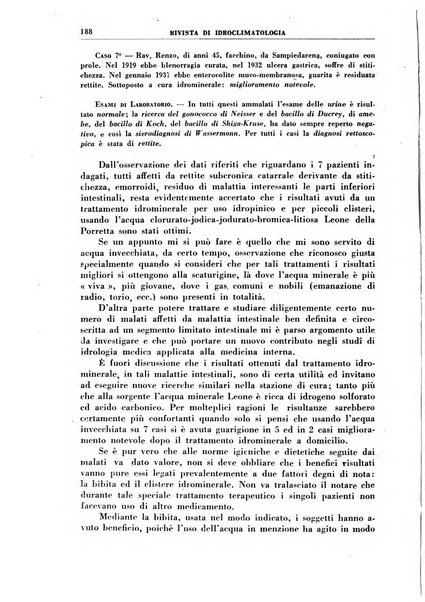 Rivista di idroclimatologia, talassologia e terapia fisica organo ufficiale dell'Associazione medica italiana di idroclimatologia talassologia e terapia fisica