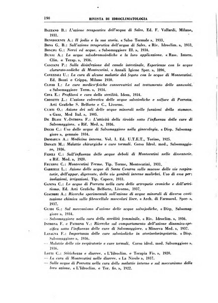 Rivista di idroclimatologia, talassologia e terapia fisica organo ufficiale dell'Associazione medica italiana di idroclimatologia talassologia e terapia fisica