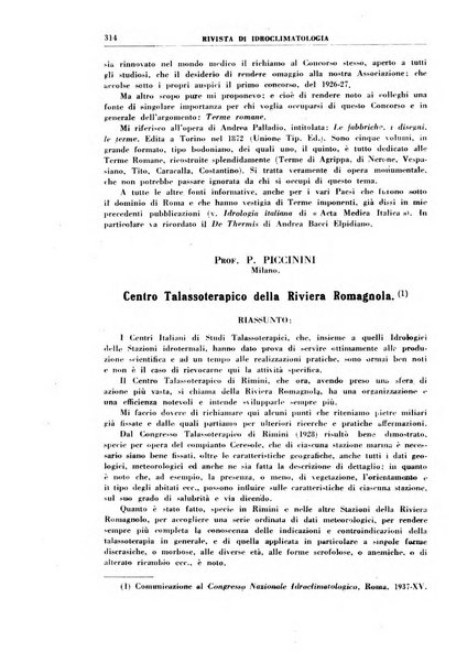 Rivista di idroclimatologia, talassologia e terapia fisica organo ufficiale dell'Associazione medica italiana di idroclimatologia talassologia e terapia fisica