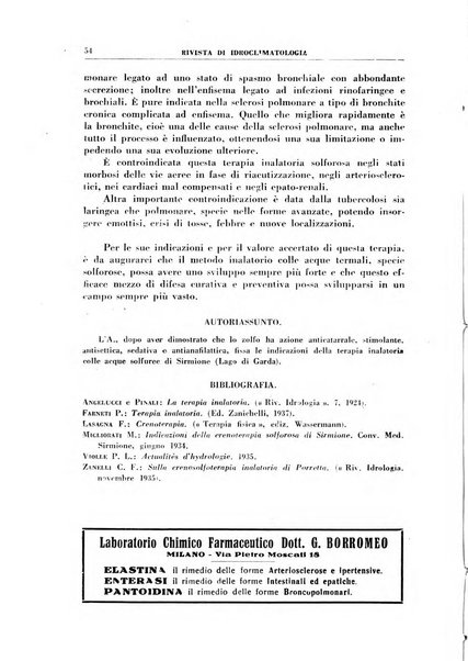 Rivista di idroclimatologia, talassologia e terapia fisica organo ufficiale dell'Associazione medica italiana di idroclimatologia talassologia e terapia fisica