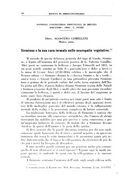 Rivista di idroclimatologia, talassologia e terapia fisica organo ufficiale dell'Associazione medica italiana di idroclimatologia talassologia e terapia fisica