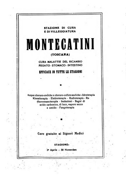 Rivista di idroclimatologia, talassologia e terapia fisica organo ufficiale dell'Associazione medica italiana di idroclimatologia talassologia e terapia fisica