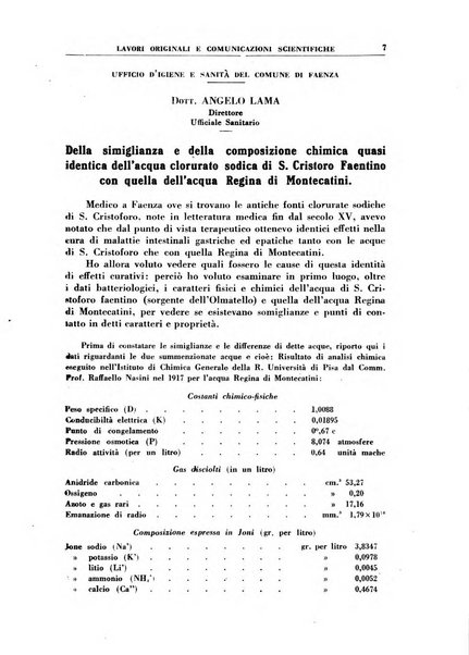 Rivista di idroclimatologia, talassologia e terapia fisica organo ufficiale dell'Associazione medica italiana di idroclimatologia talassologia e terapia fisica