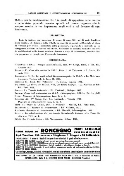 Rivista di idroclimatologia, talassologia e terapia fisica organo ufficiale dell'Associazione medica italiana di idroclimatologia talassologia e terapia fisica