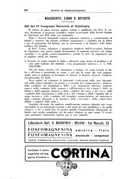 Rivista di idroclimatologia, talassologia e terapia fisica organo ufficiale dell'Associazione medica italiana di idroclimatologia talassologia e terapia fisica