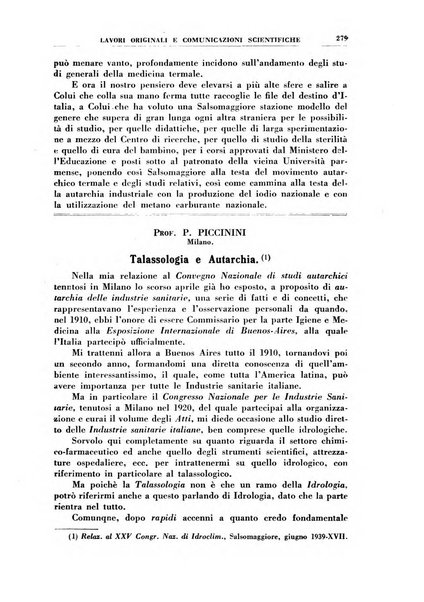 Rivista di idroclimatologia, talassologia e terapia fisica organo ufficiale dell'Associazione medica italiana di idroclimatologia talassologia e terapia fisica