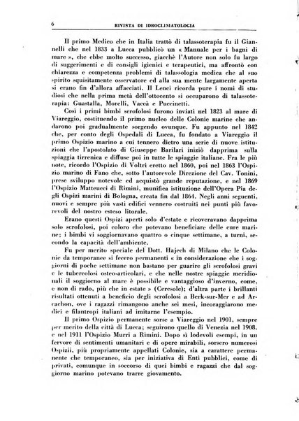 Rivista di idroclimatologia, talassologia e terapia fisica organo ufficiale dell'Associazione medica italiana di idroclimatologia talassologia e terapia fisica