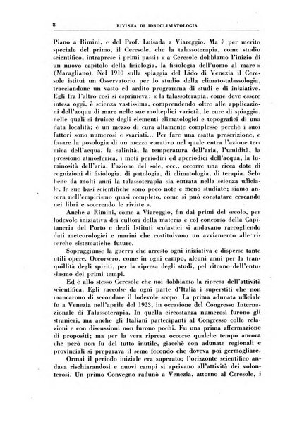 Rivista di idroclimatologia, talassologia e terapia fisica organo ufficiale dell'Associazione medica italiana di idroclimatologia talassologia e terapia fisica