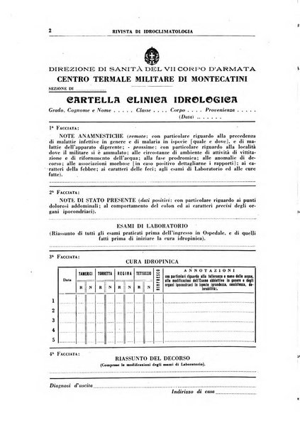 Rivista di idroclimatologia, talassologia e terapia fisica organo ufficiale dell'Associazione medica italiana di idroclimatologia talassologia e terapia fisica