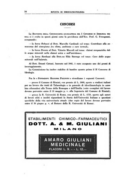 Rivista di idroclimatologia, talassologia e terapia fisica organo ufficiale dell'Associazione medica italiana di idroclimatologia talassologia e terapia fisica