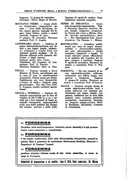 Rivista di idroclimatologia, talassologia e terapia fisica organo ufficiale dell'Associazione medica italiana di idroclimatologia talassologia e terapia fisica