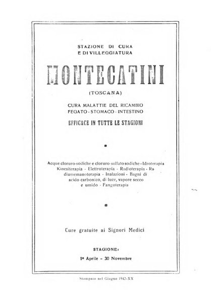 Rivista di idroclimatologia, talassologia e terapia fisica organo ufficiale dell'Associazione medica italiana di idroclimatologia talassologia e terapia fisica