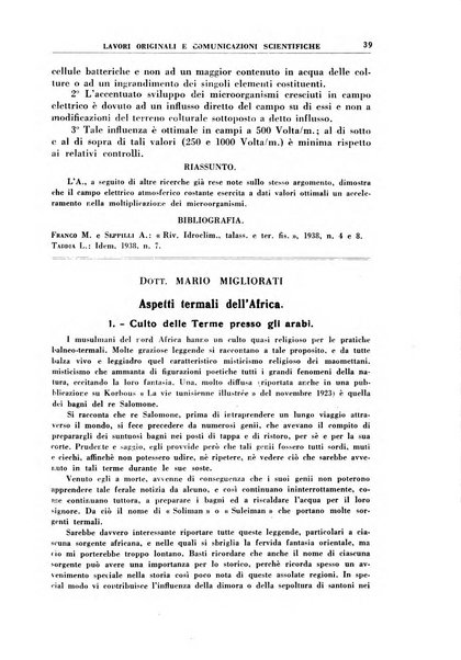 Rivista di idroclimatologia, talassologia e terapia fisica organo ufficiale dell'Associazione medica italiana di idroclimatologia talassologia e terapia fisica