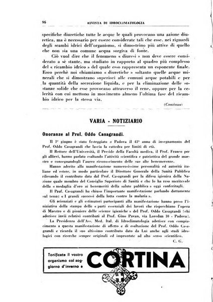 Rivista di idroclimatologia, talassologia e terapia fisica organo ufficiale dell'Associazione medica italiana di idroclimatologia talassologia e terapia fisica