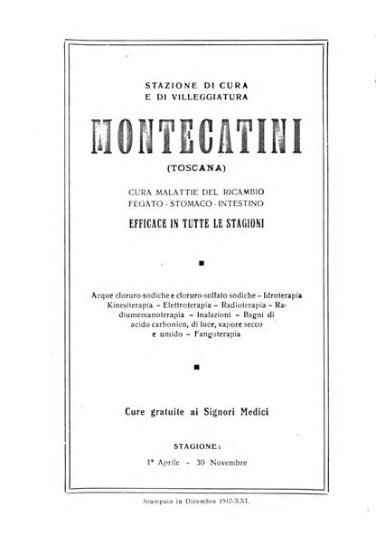 Rivista di idroclimatologia, talassologia e terapia fisica organo ufficiale dell'Associazione medica italiana di idroclimatologia talassologia e terapia fisica