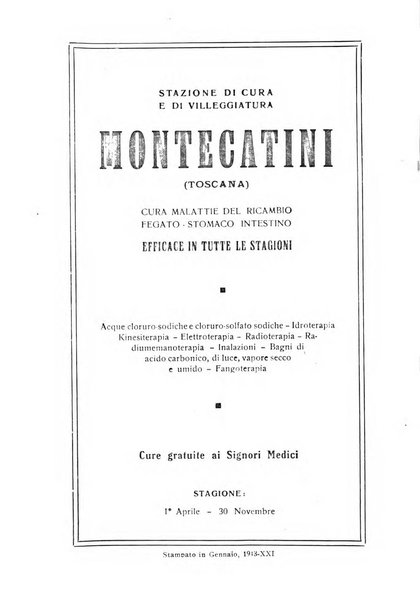 Rivista di idroclimatologia, talassologia e terapia fisica organo ufficiale dell'Associazione medica italiana di idroclimatologia talassologia e terapia fisica