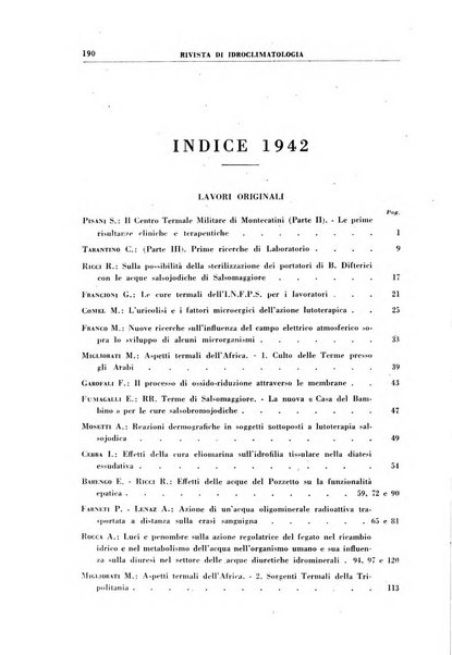 Rivista di idroclimatologia, talassologia e terapia fisica organo ufficiale dell'Associazione medica italiana di idroclimatologia talassologia e terapia fisica