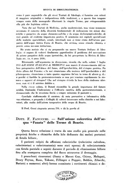 Rivista di idroclimatologia, talassologia e terapia fisica organo ufficiale dell'Associazione medica italiana di idroclimatologia talassologia e terapia fisica