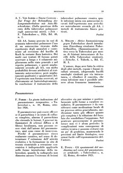 Rivista di patologia e clinica della tubercolosi organo ufficiale della Società italiana fascista di studi scientifici sulla tubercolosi