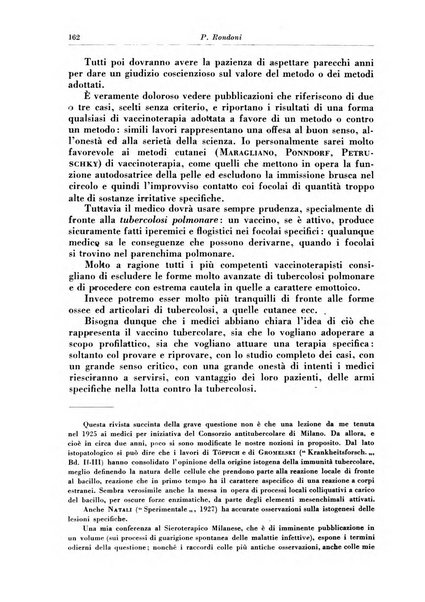 Rivista di patologia e clinica della tubercolosi organo ufficiale della Società italiana fascista di studi scientifici sulla tubercolosi