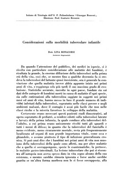 Rivista di patologia e clinica della tubercolosi organo ufficiale della Società italiana fascista di studi scientifici sulla tubercolosi