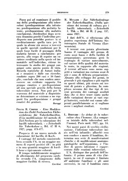 Rivista di patologia e clinica della tubercolosi organo ufficiale della Società italiana fascista di studi scientifici sulla tubercolosi