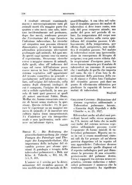 Rivista di patologia e clinica della tubercolosi organo ufficiale della Società italiana fascista di studi scientifici sulla tubercolosi