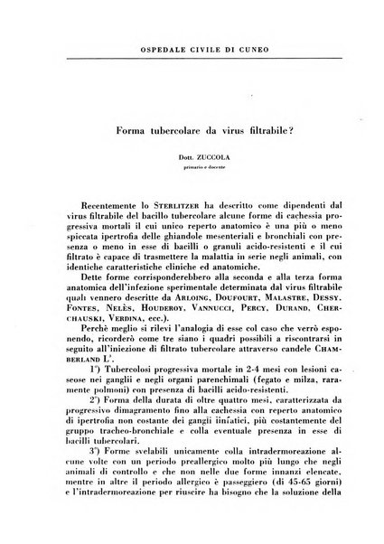 Rivista di patologia e clinica della tubercolosi organo ufficiale della Società italiana fascista di studi scientifici sulla tubercolosi