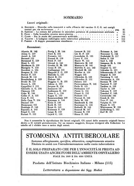 Rivista di patologia e clinica della tubercolosi organo ufficiale della Società italiana fascista di studi scientifici sulla tubercolosi