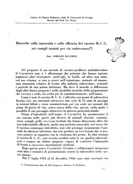 Rivista di patologia e clinica della tubercolosi organo ufficiale della Società italiana fascista di studi scientifici sulla tubercolosi