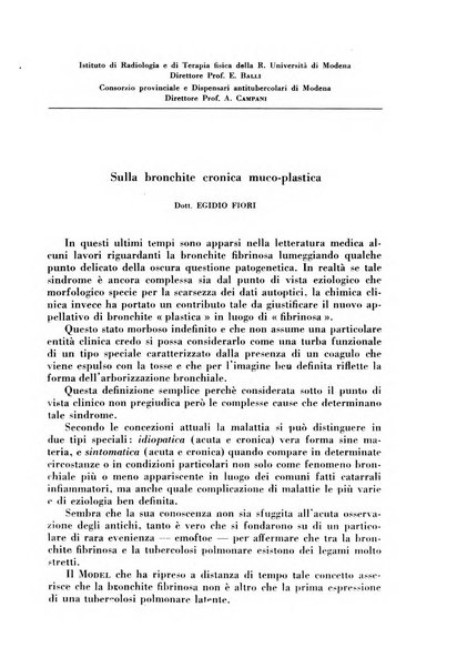 Rivista di patologia e clinica della tubercolosi organo ufficiale della Società italiana fascista di studi scientifici sulla tubercolosi