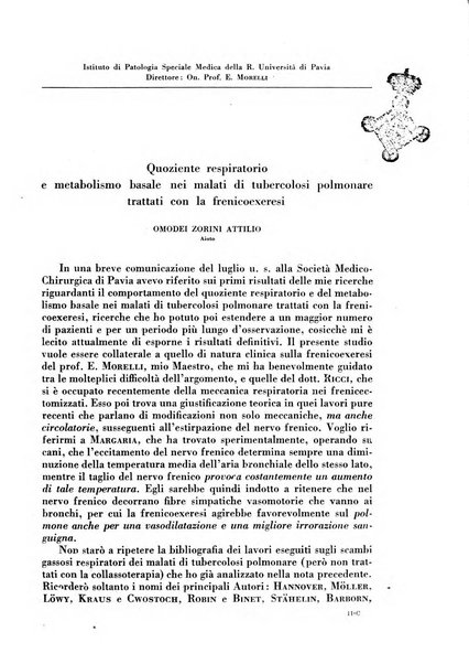 Rivista di patologia e clinica della tubercolosi organo ufficiale della Società italiana fascista di studi scientifici sulla tubercolosi