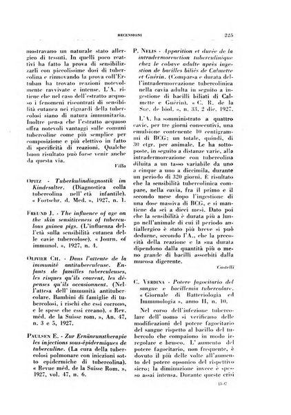 Rivista di patologia e clinica della tubercolosi organo ufficiale della Società italiana fascista di studi scientifici sulla tubercolosi